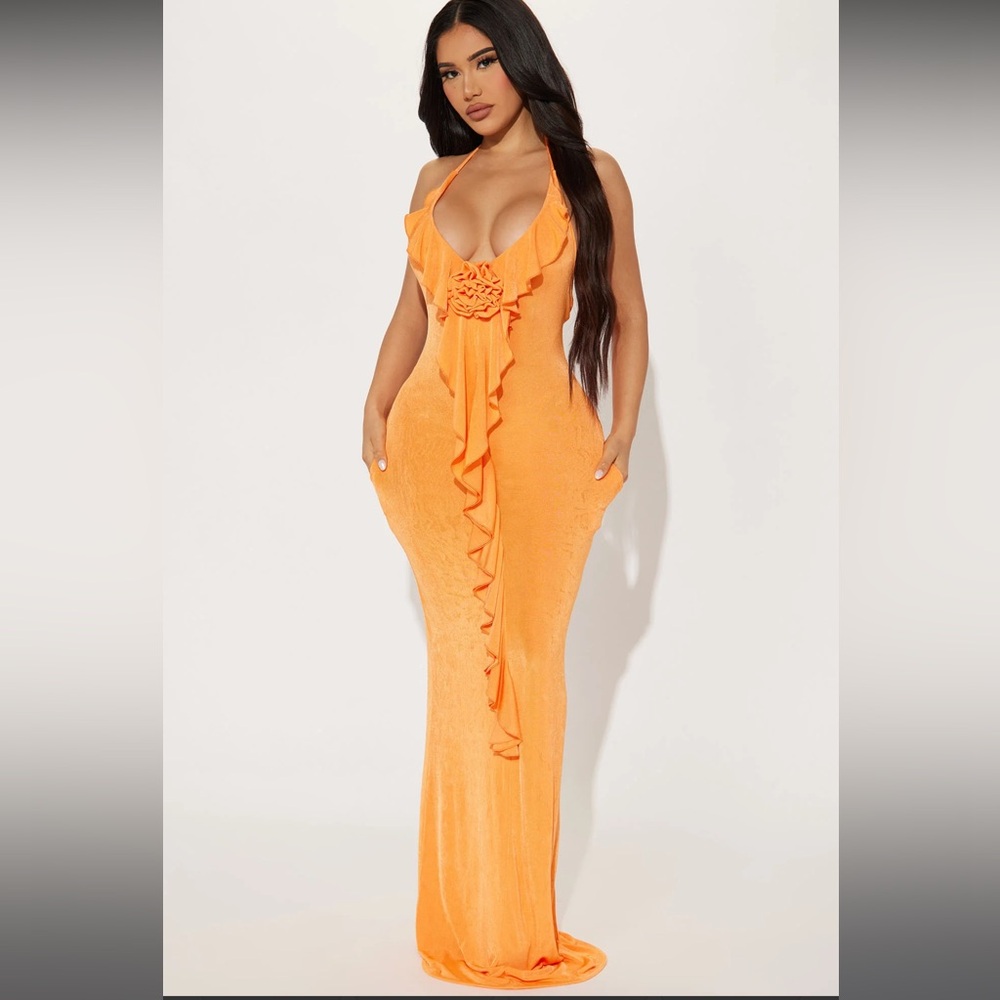 NEW! Orange maxi dress